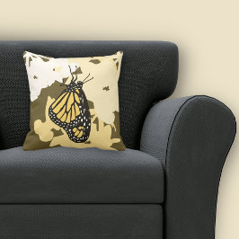 Summer Yellow Monarch Butterfly Kussen