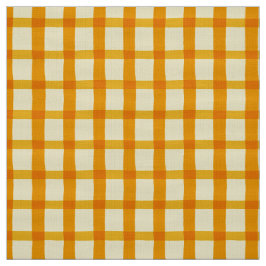 Summer Yellow Oranje Gingham Stof