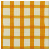 Summer Yellow Oranje Gingham Stof (Close Up)
