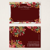 Summer Yellow Pink Red Floral Bracelet Display Visitekaartje (Voorkant /achterkant)