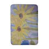 Summer Yellow Sunflower Bath Mat (Voorkant Verticaal)