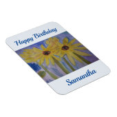 Summer Yellow Sunflower Birthday Magneet (Rechterzijde)