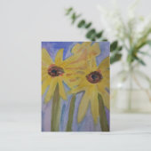 Summer Yellow Sunflower Briefkaart (Staand voorkant)