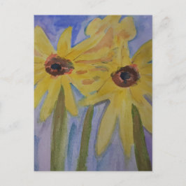 Summer Yellow Sunflower Briefkaart