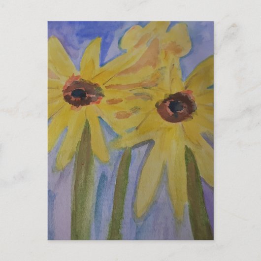 Summer Yellow Sunflower Briefkaart (Voorkant)