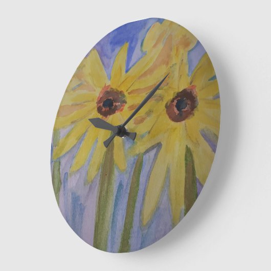 Summer Yellow Sunflower Clock Grote Klok (Hoek)