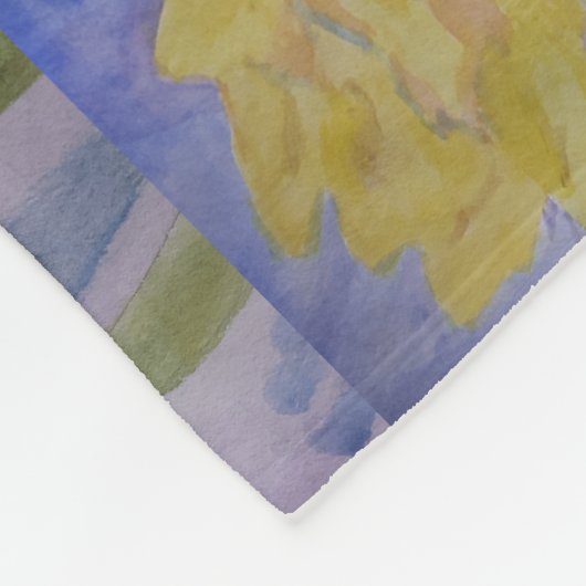 Summer Yellow Sunflower Fleece Deken (Hoek)