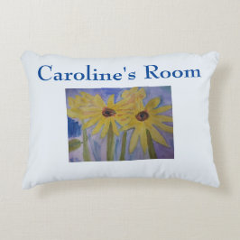 Summer Yellow Sunflower Gepersonaliseerd Accent Kussen