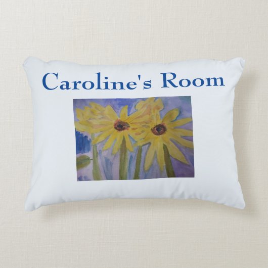 Summer Yellow Sunflower Gepersonaliseerd Accent Kussen (Voorkant)