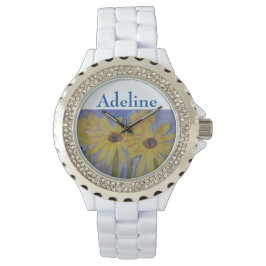 Summer Yellow Sunflower Gepersonaliseerd Horloge