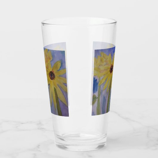 Summer Yellow Sunflower Glas (Links)
