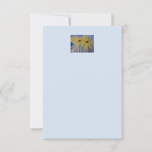 Summer Yellow Sunflower Kaart (Achterkant)