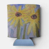 Summer Yellow Sunflower Koelbox Blikjeskoeler (Achterkant)