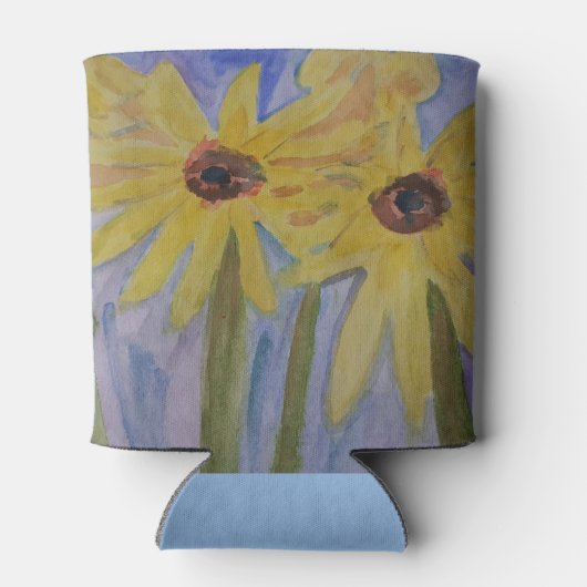 Summer Yellow Sunflower Koelbox Blikjeskoeler (Achterkant)