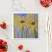 Summer Yellow Sunflower Paper Napkin Servet (Insitu)