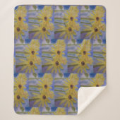 Summer Yellow Sunflower Sherpa Blanket Deken (Voorkant)