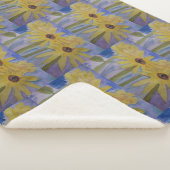 Summer Yellow Sunflower Sherpa Blanket Deken (3/4)