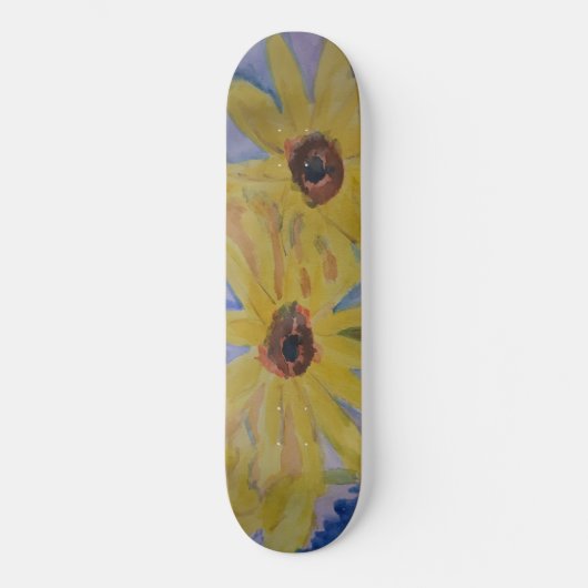 Summer Yellow Sunflower Skateboard (Voorkant)