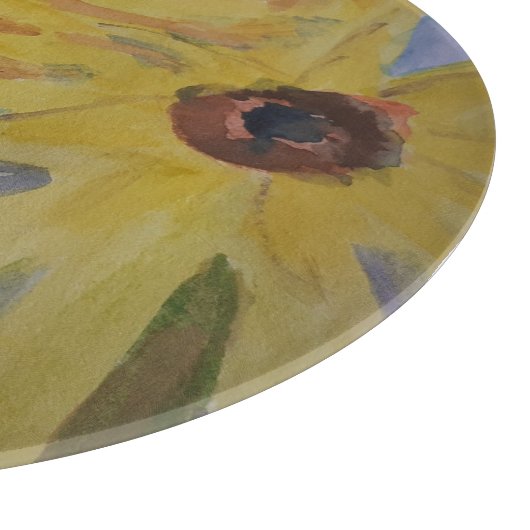 Summer Yellow Sunflower Snijplank (Hoek)