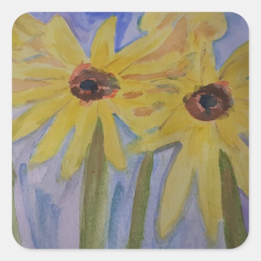 Summer Yellow Sunflower Sticker (Voorkant)