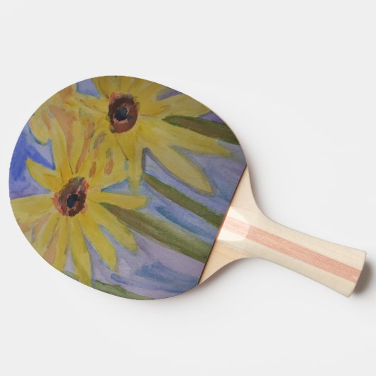 Summer Yellow Sunflower Tafeltennisbatje (Zijkant)