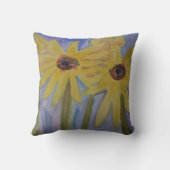 Summer Yellow Sunflower Throw Cushion Kussen (Achterkant)