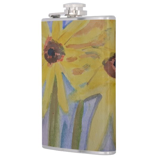 Summer Yellow Sunflower Vinyl Heupfles (Links)