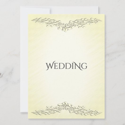 Summer Yellow Wedding Invitation Kaart (Achterkant)