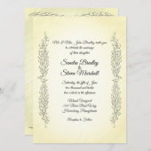 Summer Yellow Wedding Invitation Kaart (Voorkant / Achterkant)