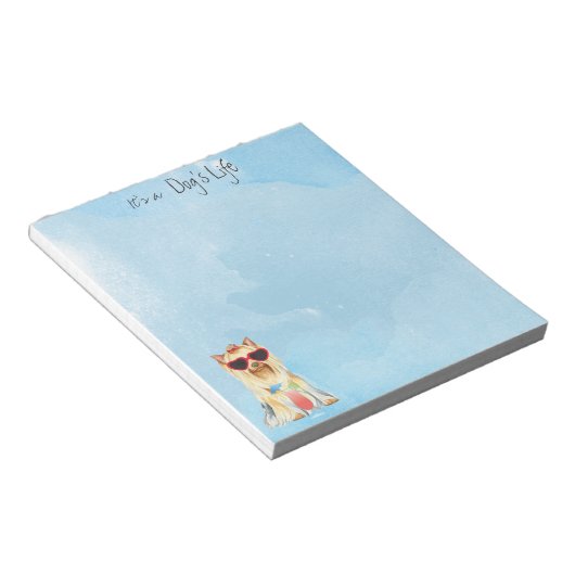 Summer Yorkie Notitieblok (Schuin)