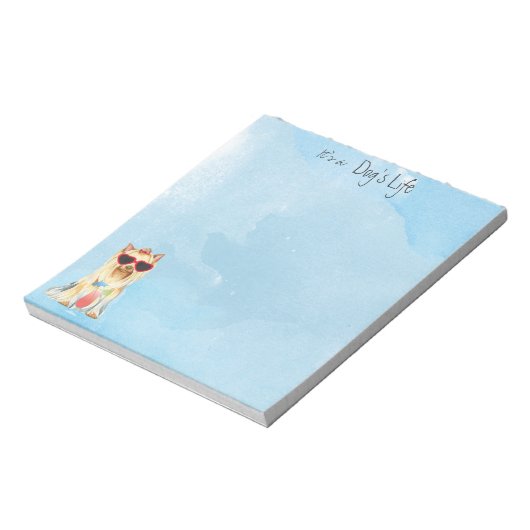Summer Yorkie Notitieblok (Linkerzijde)