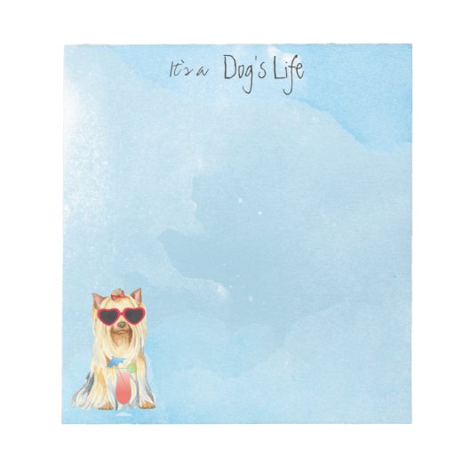 Summer Yorkie Notitieblok (Voorkant)