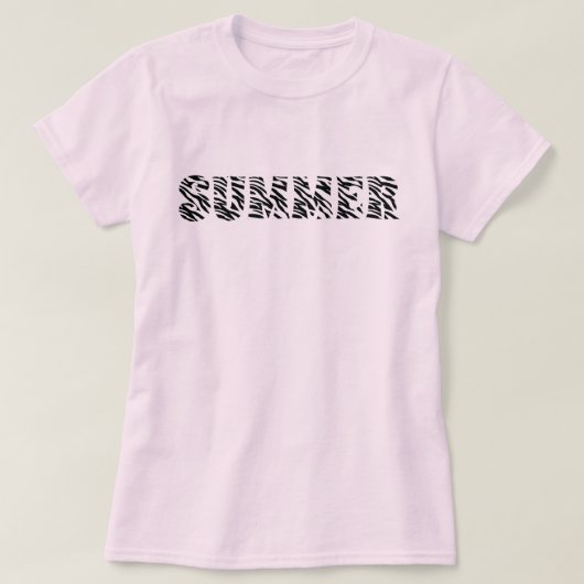 Summer Zebra Print T-shirt (Design voorkant)