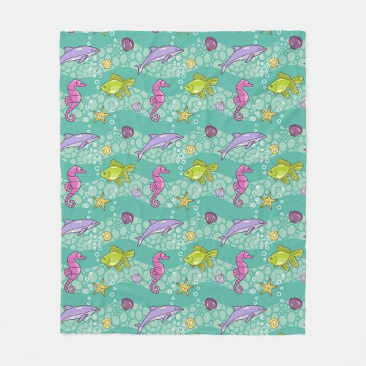 Summer Zee Pattern Fleece Deken (Voorkant)