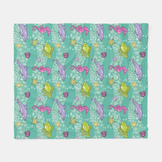 Summer Zee Pattern Fleece Deken (Voorkant (Horizontaal))