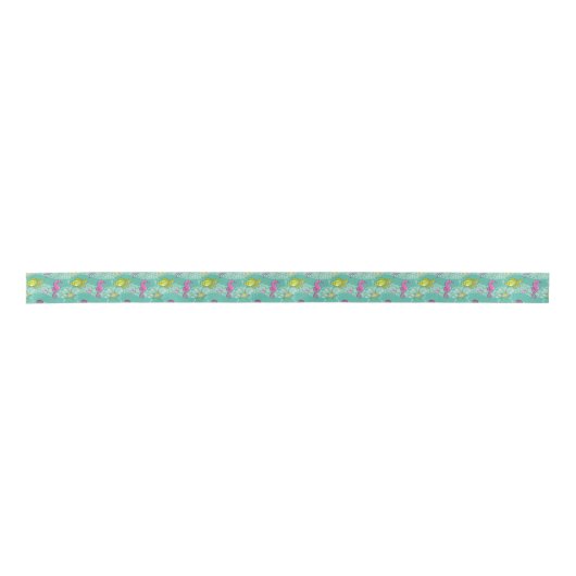 Summer Zee Pattern Satijnen Lint (Voorkant)