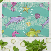 Summer Zee Pattern Theedoek (Gevouwen)