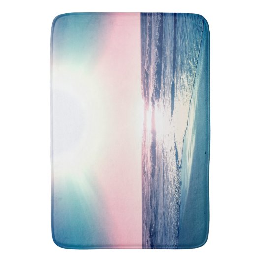 Summer Zee Sunset Tropical Beach Foto Badmat (Voorkant Verticaal)