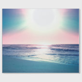 Summer Zee Sunset Tropical Beach Foto Cadeaupapier (Vlak)