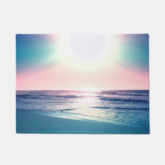 Summer Zee Sunset Tropical Beach Foto Deurmat (Voorkant)