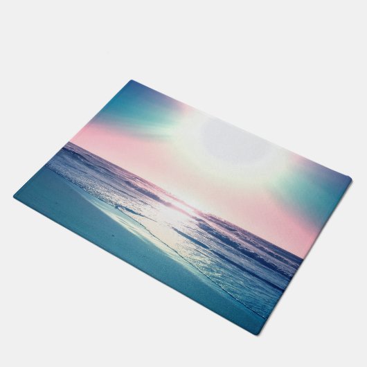 Summer Zee Sunset Tropical Beach Foto Deurmat (Schuin)