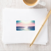 Summer Zee Sunset Tropical Beach Foto Etiket (Insitu)