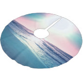 Summer Zee Sunset Tropical Beach Foto Kerstboom Rok (Gekanteld)