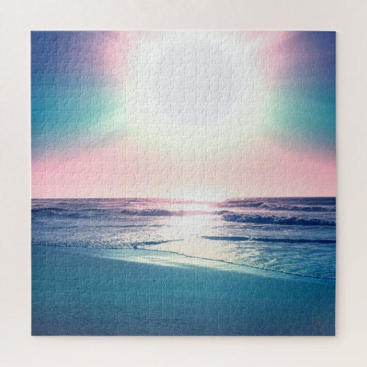 Summer Zee Sunset Tropical Beach Foto Legpuzzel (Verticaal)