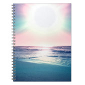 Summer Zee Sunset Tropical Beach Foto Notitieboek (Voorkant)