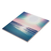 Summer Zee Sunset Tropical Beach Foto Tegeltje (Zijkant)