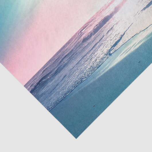 Summer Zee Sunset Tropical Beach Foto Tissuepapier (Detail)