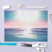 Summer Zee Sunset Tropical Beach Foto Tissuepapier (Craft)