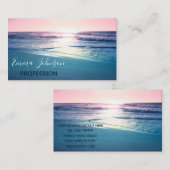 Summer Zee Sunset Tropical Beach Foto Visitekaartje (Voorkant / Achterkant)