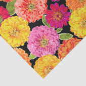 Summer Zinnias Floral Tissuepapier (Detail)